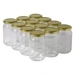 Pots 50 pièces, petits pots en verre avec couvercle coloré, 5 g, 5 ml, mini  pot de
