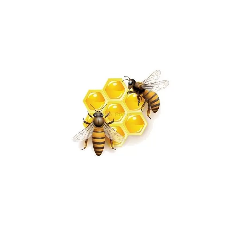 U24 Autocollant humoristique pour voiture - Motif abeille - Contours découpés